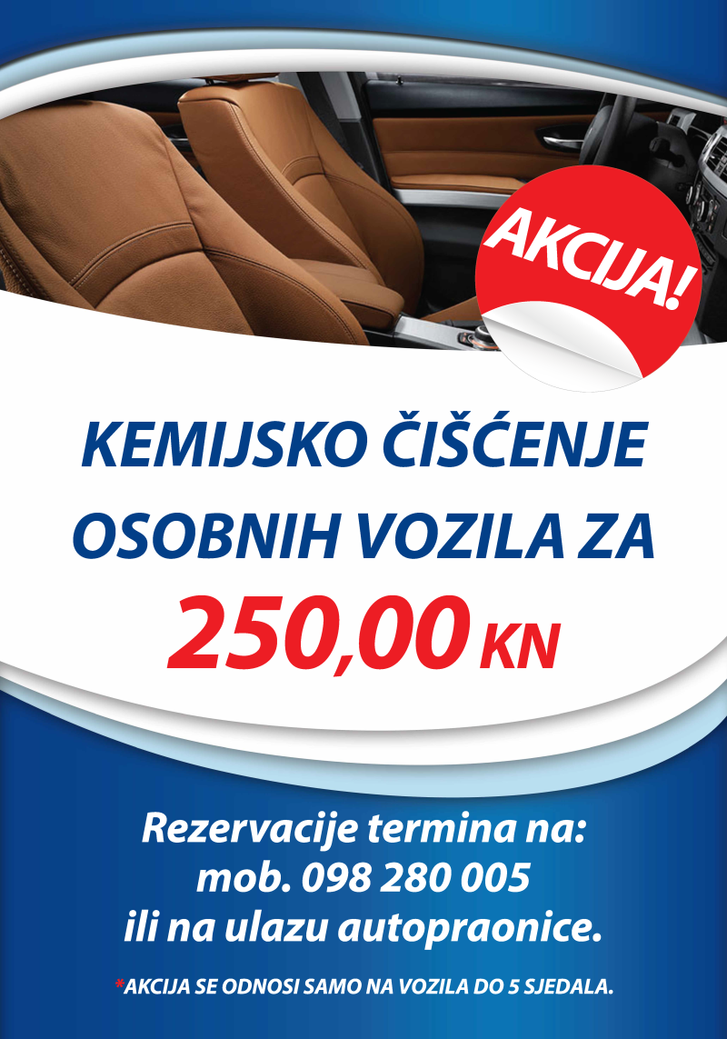 Pročitajte više o članku AKCIJA – Kemijsko čišćenje – SAMO 250 kn
